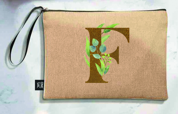 Bolso de mano letra f una pieza (diseño variado) (25×18×1 )